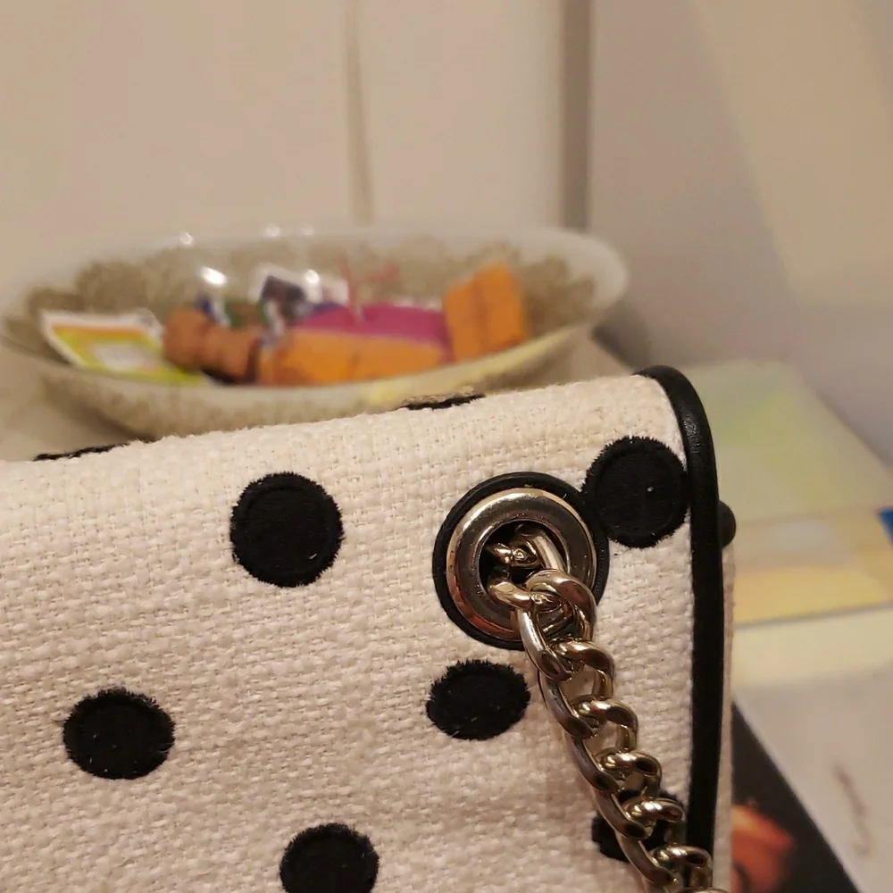 Kate Spade White and Black Polka Dot Crossbody Bag - Picture 9 of 13